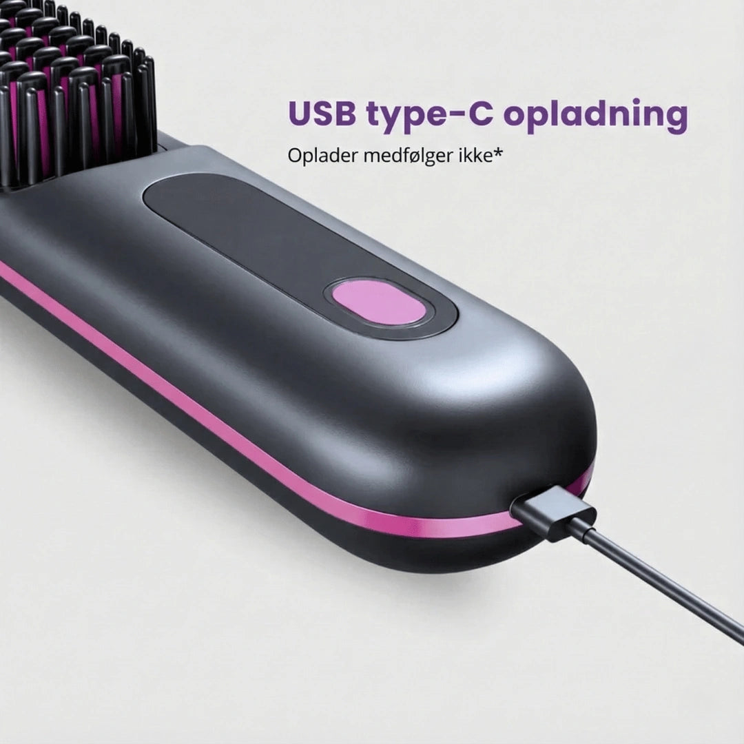 Haarglow bærbar glattebørste – GoBrush PRO