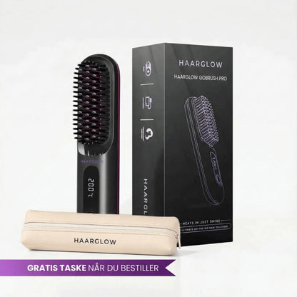 Haarglow bærbar glattebørste – GoBrush PRO
