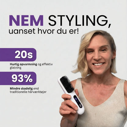 Haarglow bærbar glattebørste – GoBrush PRO