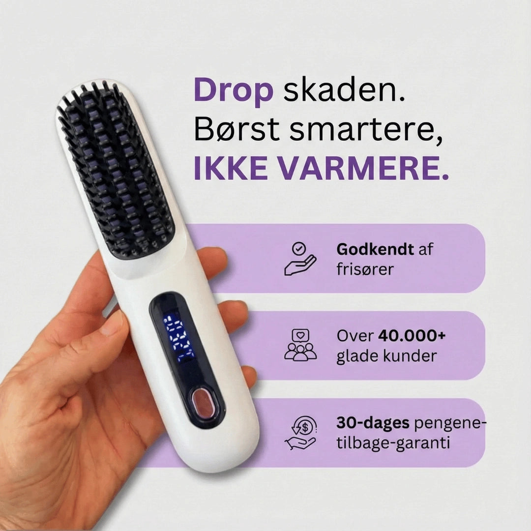 Haarglow bærbar glattebørste – GoBrush PRO