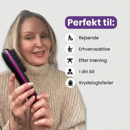Haarglow bærbar glattebørste – GoBrush PRO