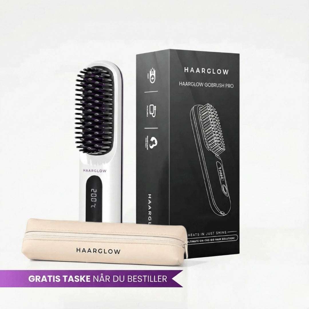 Haarglow bærbar glattebørste – GoBrush PRO